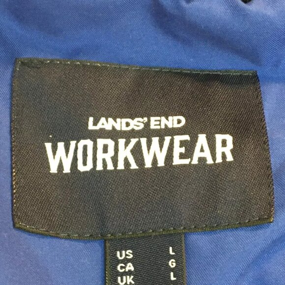 Lands End Workwear Jacket Men's Light Blue Windbreaker NEW W/OUT TAGs - Large L - Picture 5 of 6